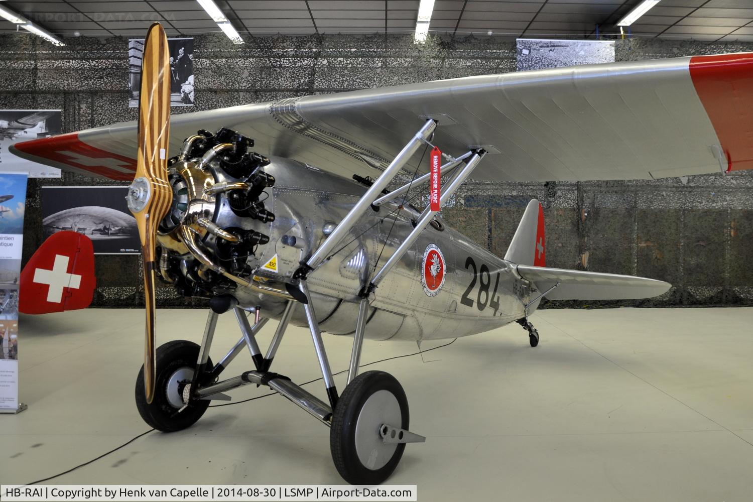 HB-RAI, 1931 Dewoitine D.26 C/N 276, Dewoitine D.26 of the FMPA (Fondation pour le Maintien du Patrimoine Aéronautique) at Payerne Air Base, Switzerland. Formerly a fighter trainer of the Swiss Fliegertruppe.