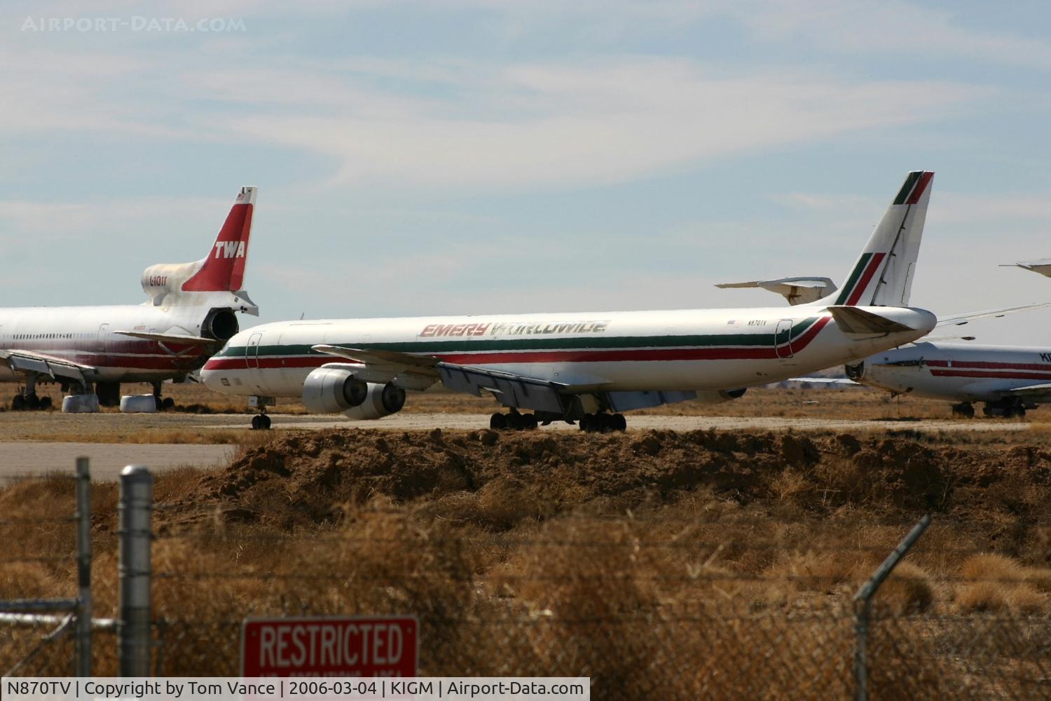N870TV, 1969 Douglas DC-8-73F C/N 46086, at Kingman AZ USA