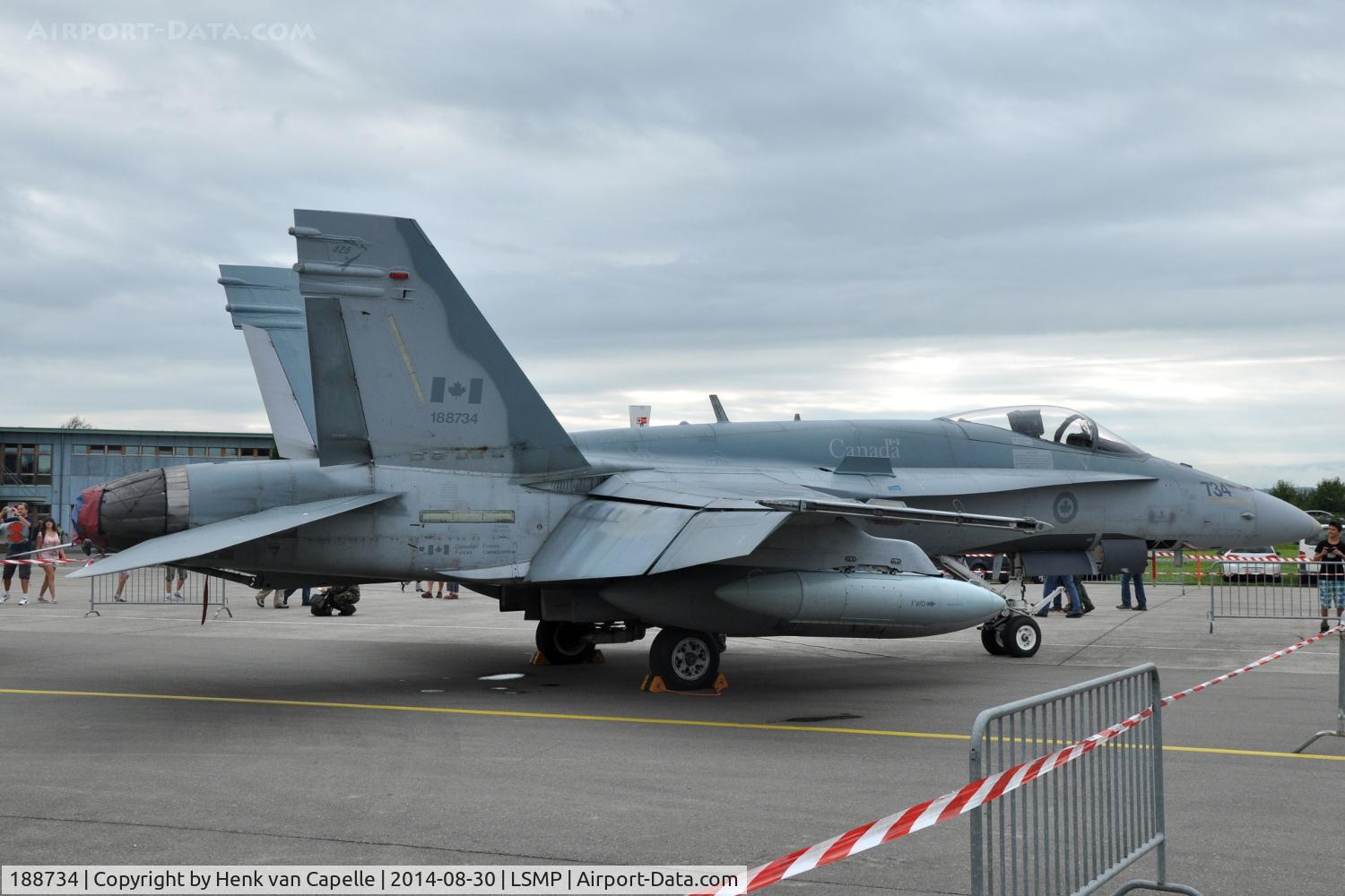 188734, McDonnell Douglas CF-188A Hornet C/N 0249/A198, CF-188 Hornet of the CAF at Payerne Air Base, Switzerland.