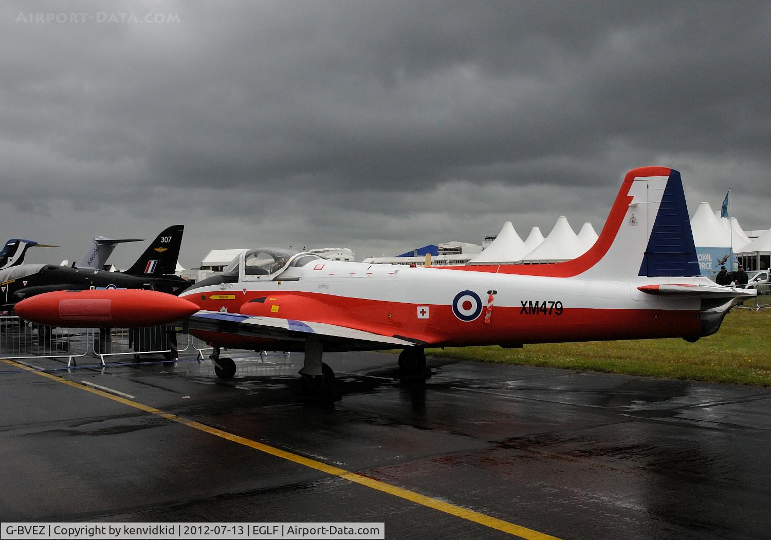 G-BVEZ, 1960 Hunting P-84 Jet Provost T.3A C/N PAC/W/9287, On static display at FIA 2014.