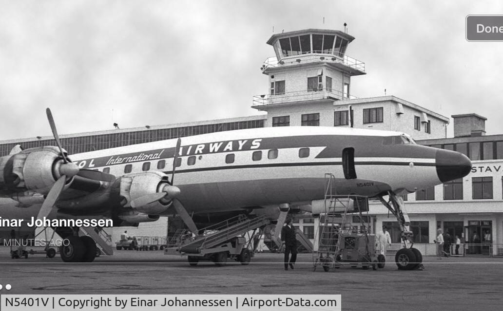 N5401V, 1958 Lockheed L-1049H-82 Super Constellation C/N 4839, Taken at Stavangers Sola airport