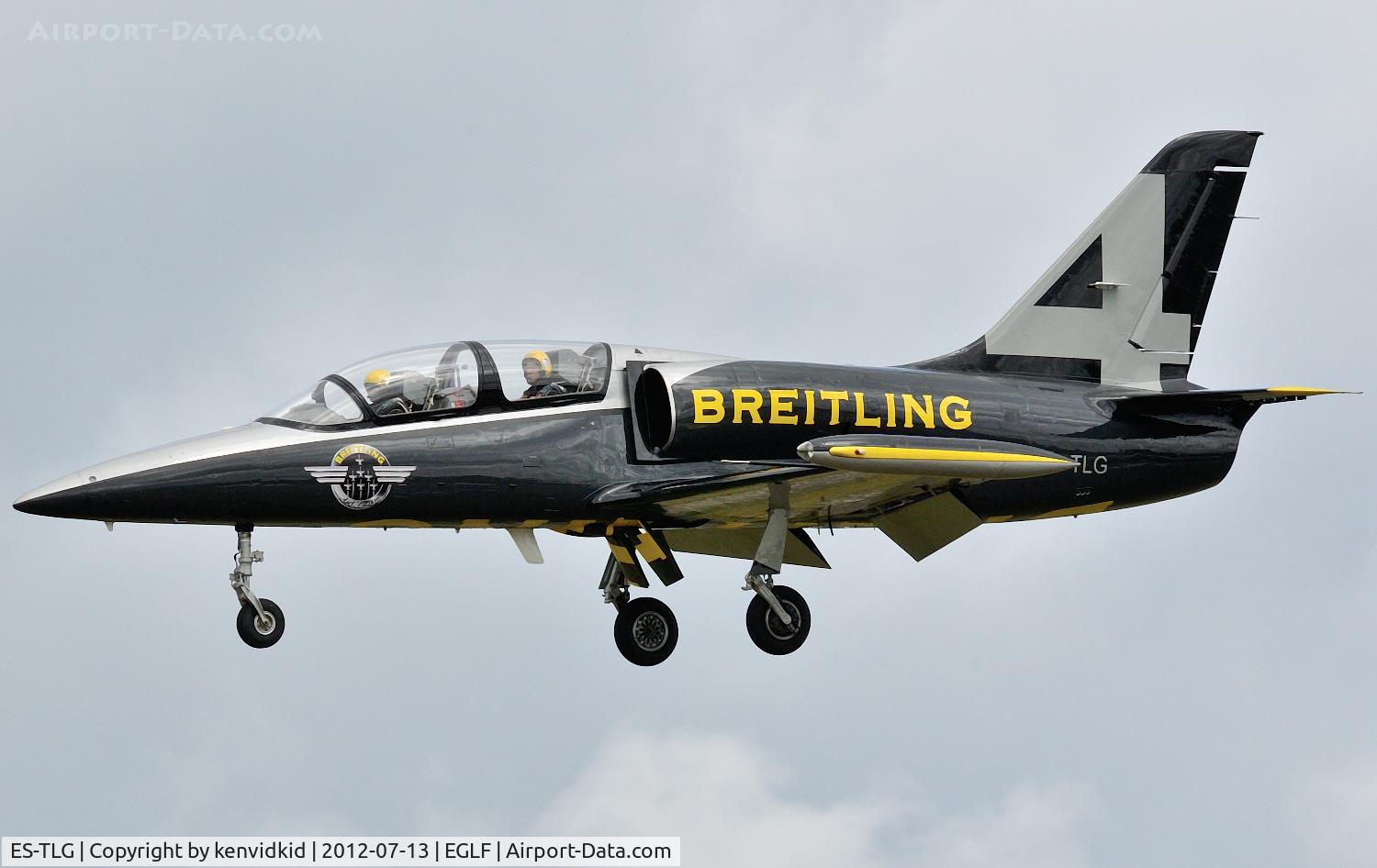 ES-TLG, Aero L-39 Albatros C/N 131849, Arriving back at FIA 2012 after a demo flight.
