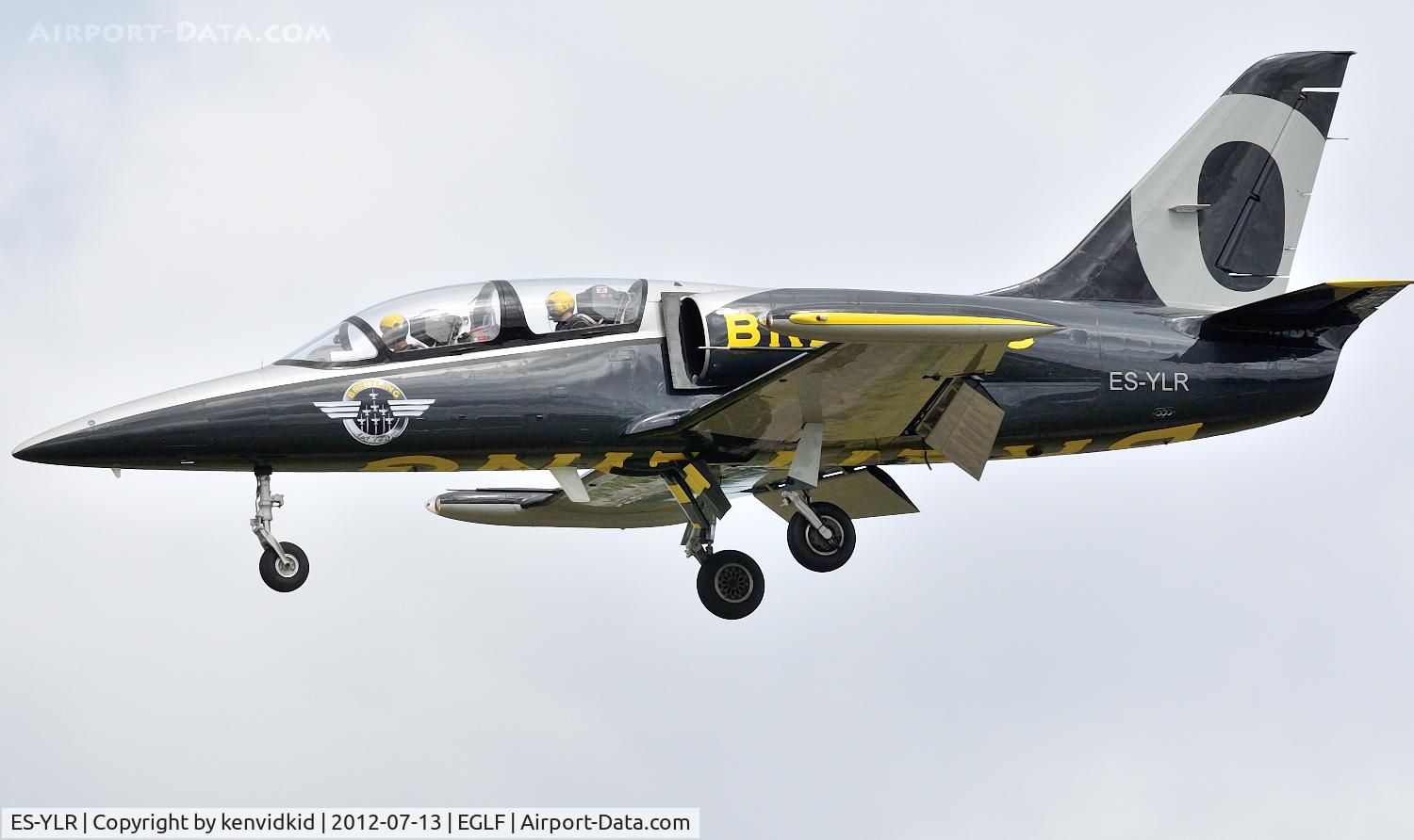 ES-YLR, Aero L-39 Albatros C/N 691880, Arriving back at FIA 2012 after a demo flight.