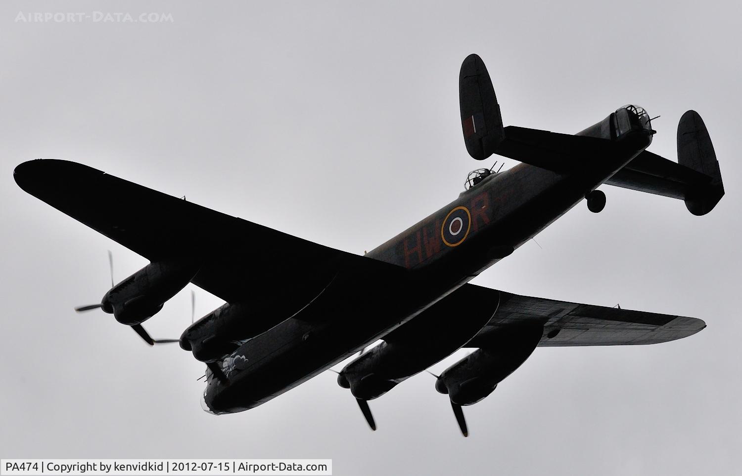 PA474, 1945 Avro 683 Lancaster B1 C/N VACH0052/D2973, Overhead Aldershot.
