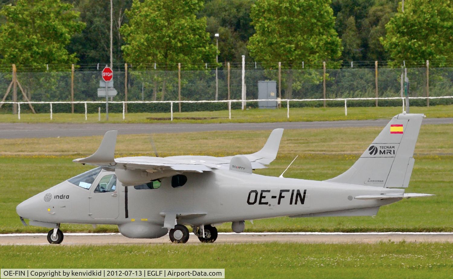 OE-FIN, 2011 Tecnam P-2006T C/N 085, Departing FIA 2012.