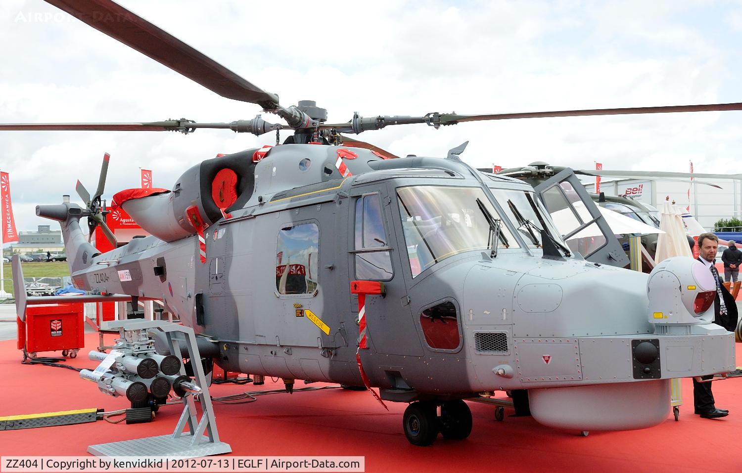 ZZ404, AgustaWestland AW-159 Wildcat AH1 C/N 474, On static display at FIA 2012.