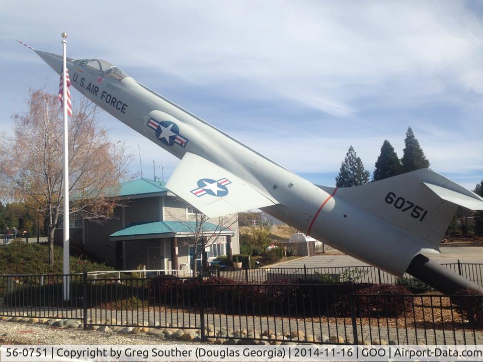 56-0751, 1956 Lockheed F-104A Starfighter C/N 183-1039, Static Display ,  Nevada County Airport, Grass Valley, California
