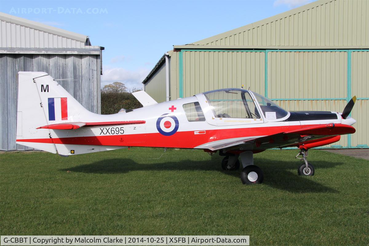 G-CBBT, 1975 Scottish Aviation Bulldog T.1 C/N BH120/344, Scottish Aviation Bulldog T.1, Fishburn Airfield UK, October 25th 2014.
