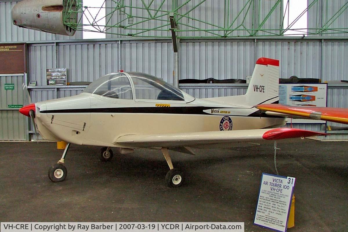 VH-CRE, 1963 Victa Airtourer 100 C/N 18, Victa Airtourer 100 [18] Caloundra~VH 19/03/2007 Marked VH-CFE.
