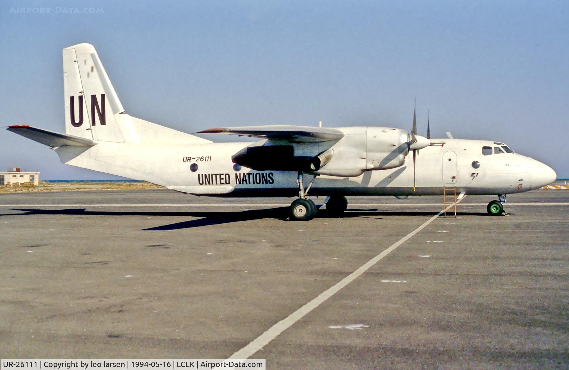 UR-26111, 1982 Antonov An-26 C/N 12108, Larnaca Cyprus 16.5.94