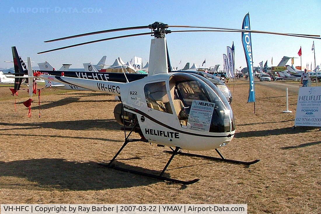 VH-HFC, 2006 Robinson R22 BETA C/N 4101, Robinson R-22 Beta II [4101] Avalon~VH 22/03/2007
