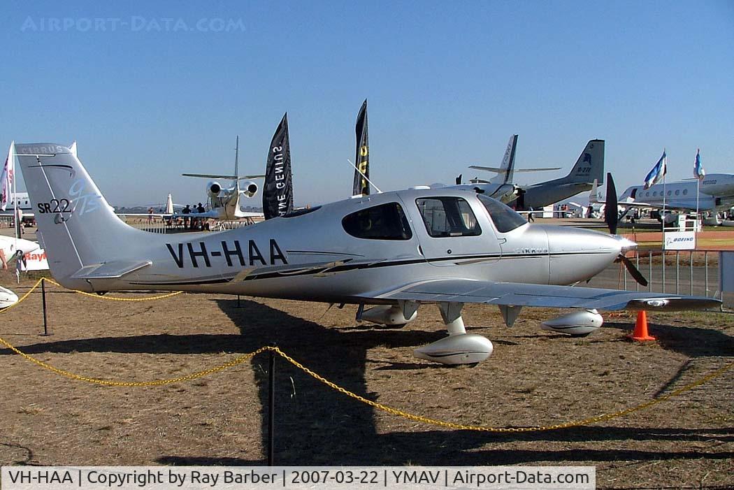 VH-HAA, Cirrus SR22 GTS C/N 2312, Cirrus Design SR-22GTS [2312] Avalon~VH 22/03/2007
