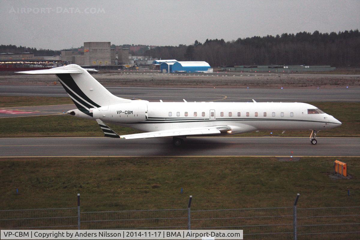 VP-CBM, 2010 Bombardier BD-700-1A10 Global Express C/N 9394, Taxiing out to runway 12 for a flight back to Moscow-Vnukovo.