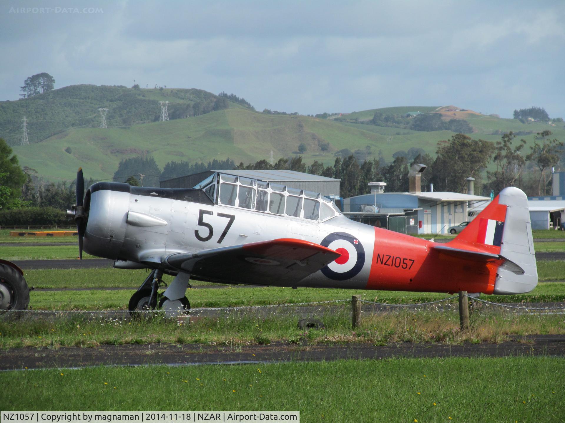 NZ1057, 1943 North American AT-6C Harvard IIA C/N 88-14178, at Ardmore home base
