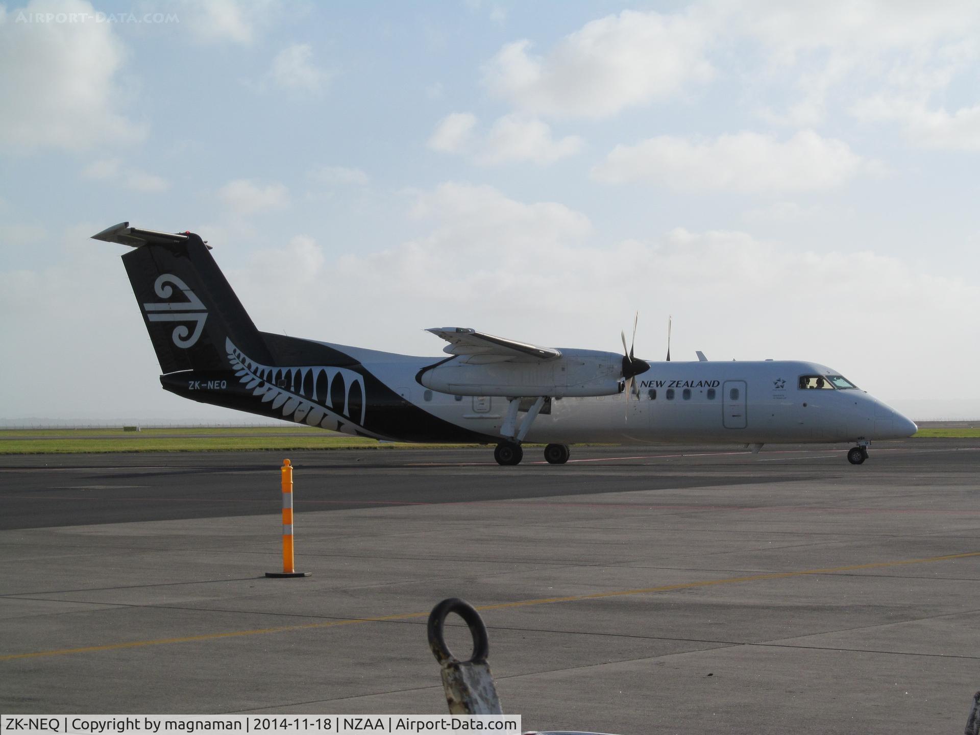 ZK-NEQ, 2007 De Havilland Canada DHC-8-311 Dash 8 C/N 636, taxying to stand