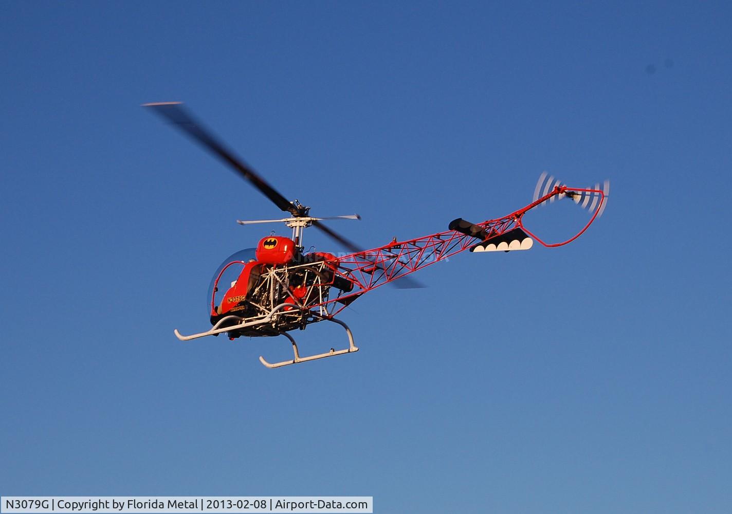 N3079G, 1964 Bell 47G-3B-1 Sioux C/N 2921, Batcopter over the 2013 Florida State Fair