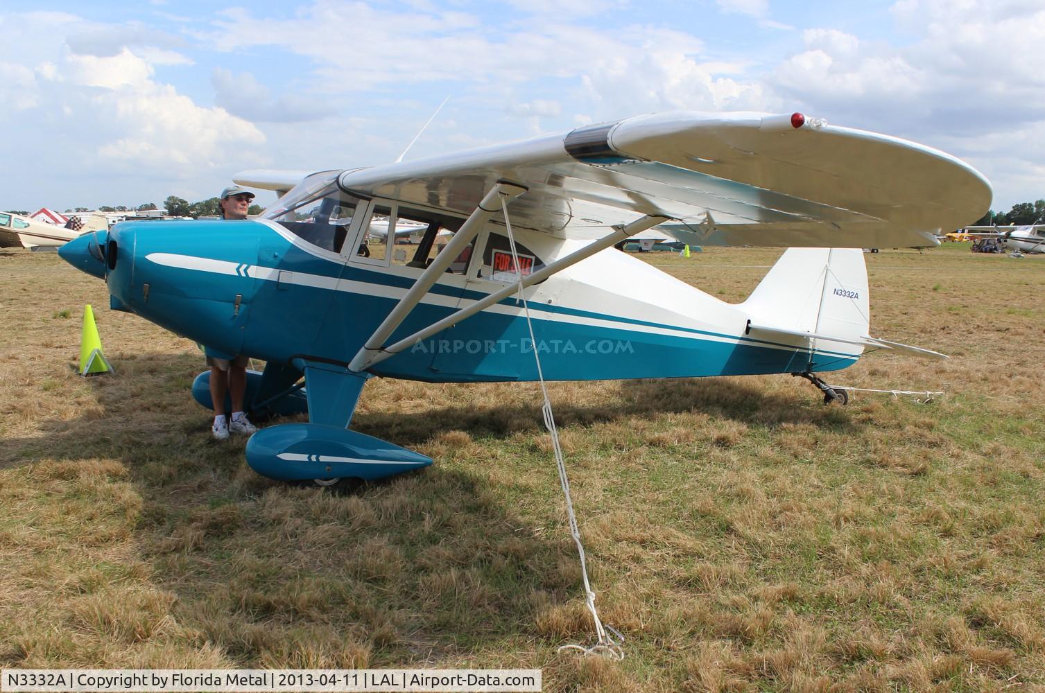 N3332A, 1953 Piper PA-22-135 Tri-Pacer C/N 22-1606, Piper PA-22-135 at Sun N Fun 2013
