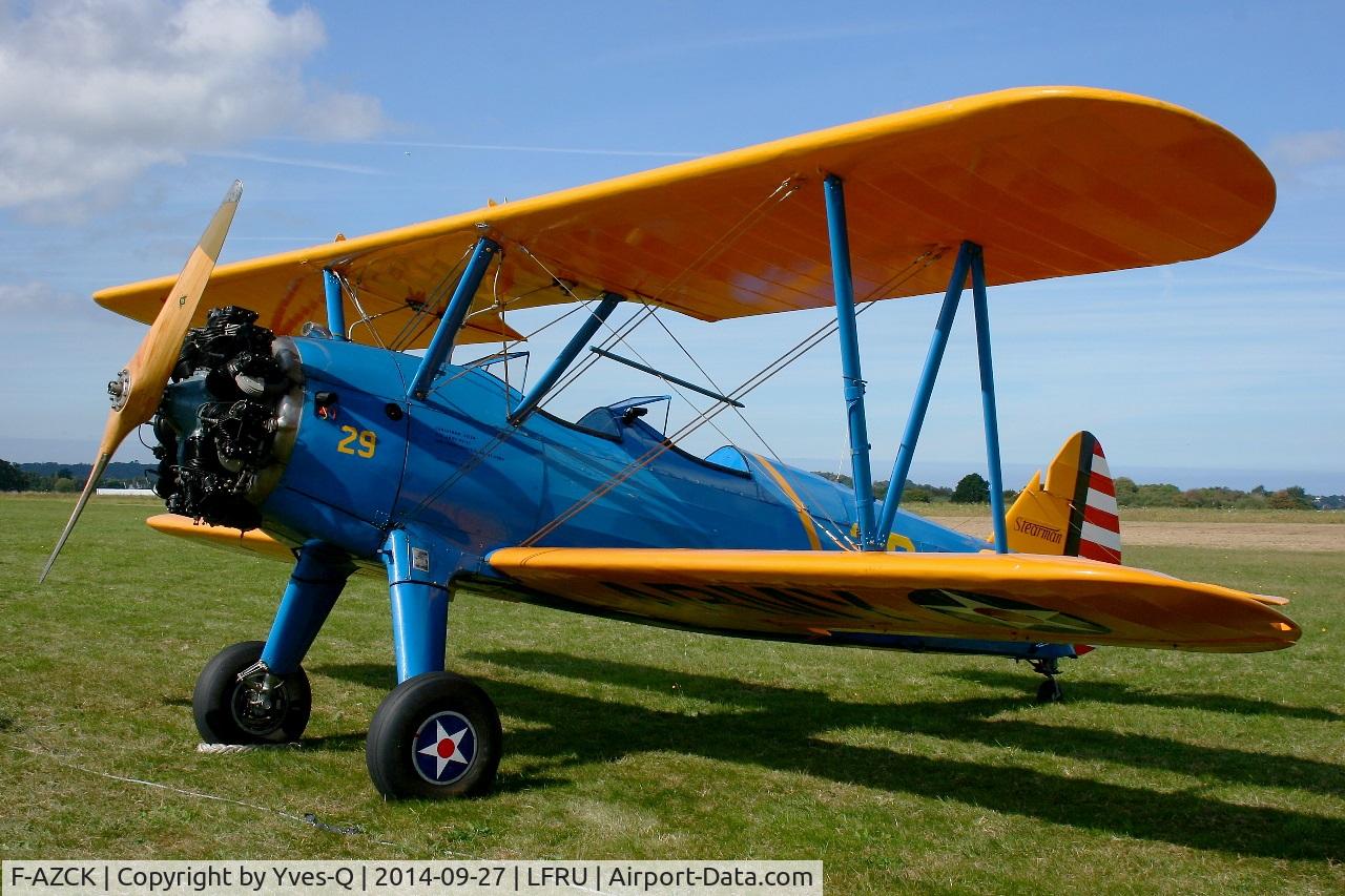 F-AZCK, 1941 Boeing A75N1 (PT-17) C/N 75-1653, Boeing A75N1, Static display, Morlaix-Ploujean airport (LFRU-MXN) air show in september 2014
