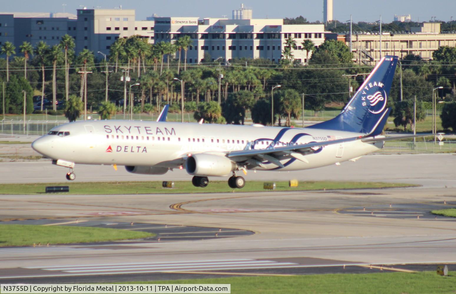 N3755D, 2001 Boeing 737-832 C/N 29627, Delta Skyteam 737-800