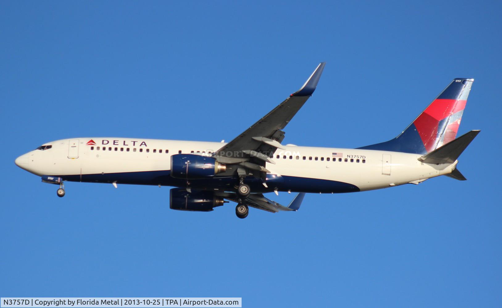 N3757D, 2001 Boeing 737-832 C/N 30813, Delta 737-800