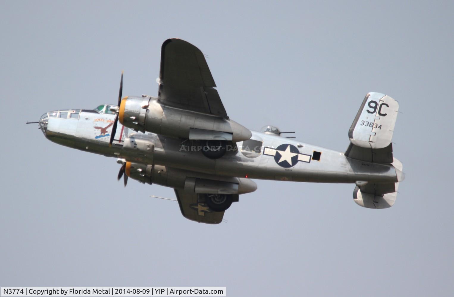 N3774, 1943 North American B-25D Mitchell C/N 100-23960, Yankee Warrior B-25