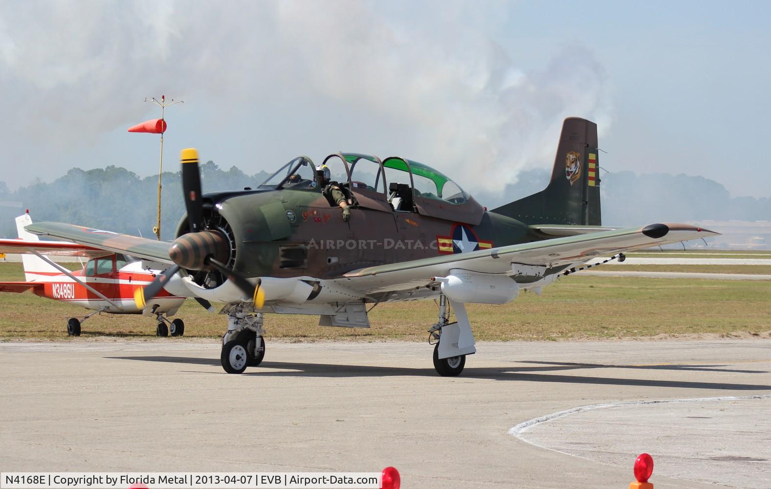 N4168E, 1956 North American T-28C Trojan C/N 252-2, T-28C New Smyrna Beach 2013