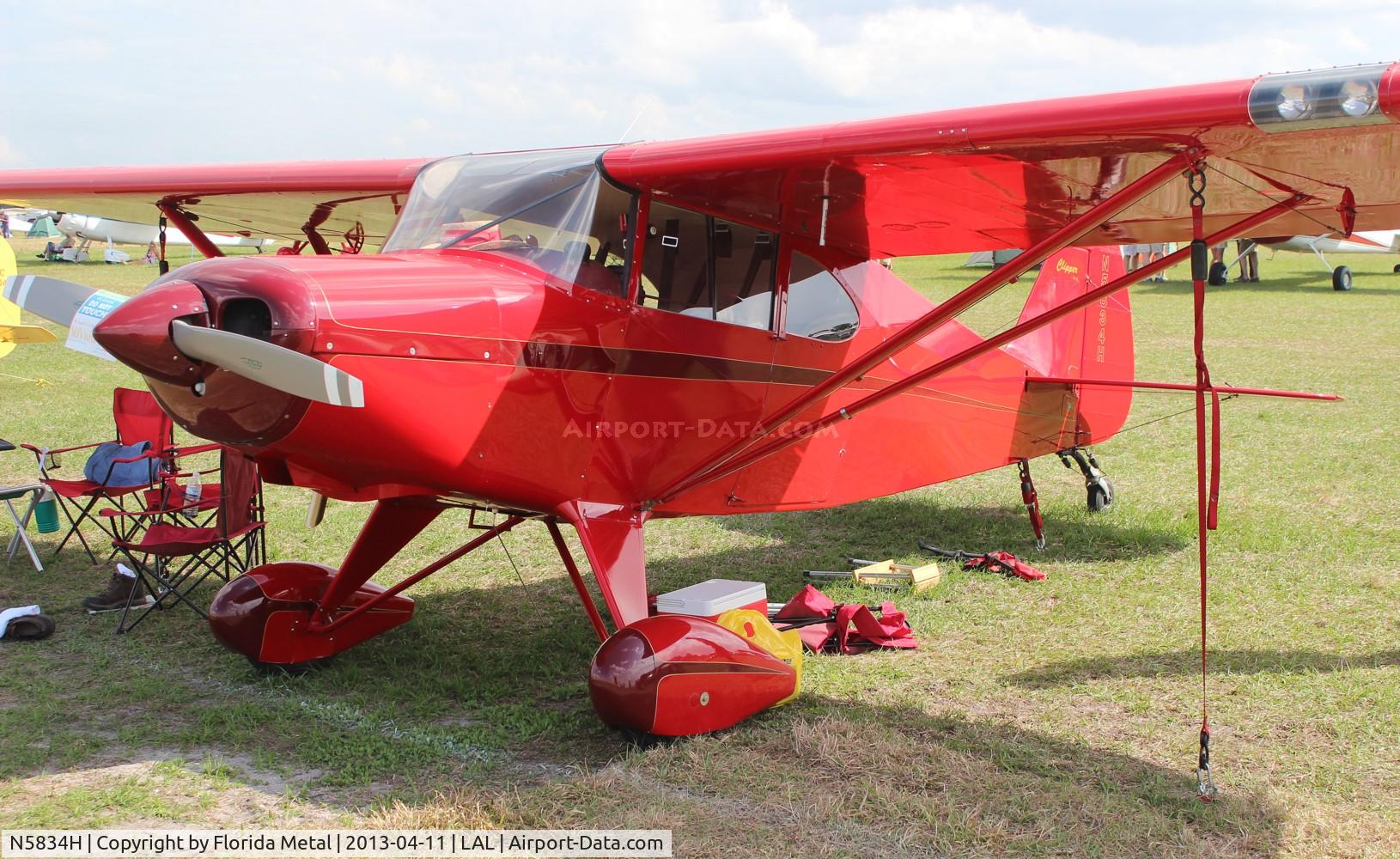 N5834H, 1949 Piper PA-16 Clipper C/N 16-453, PA-16 at Sun N Fun 2013