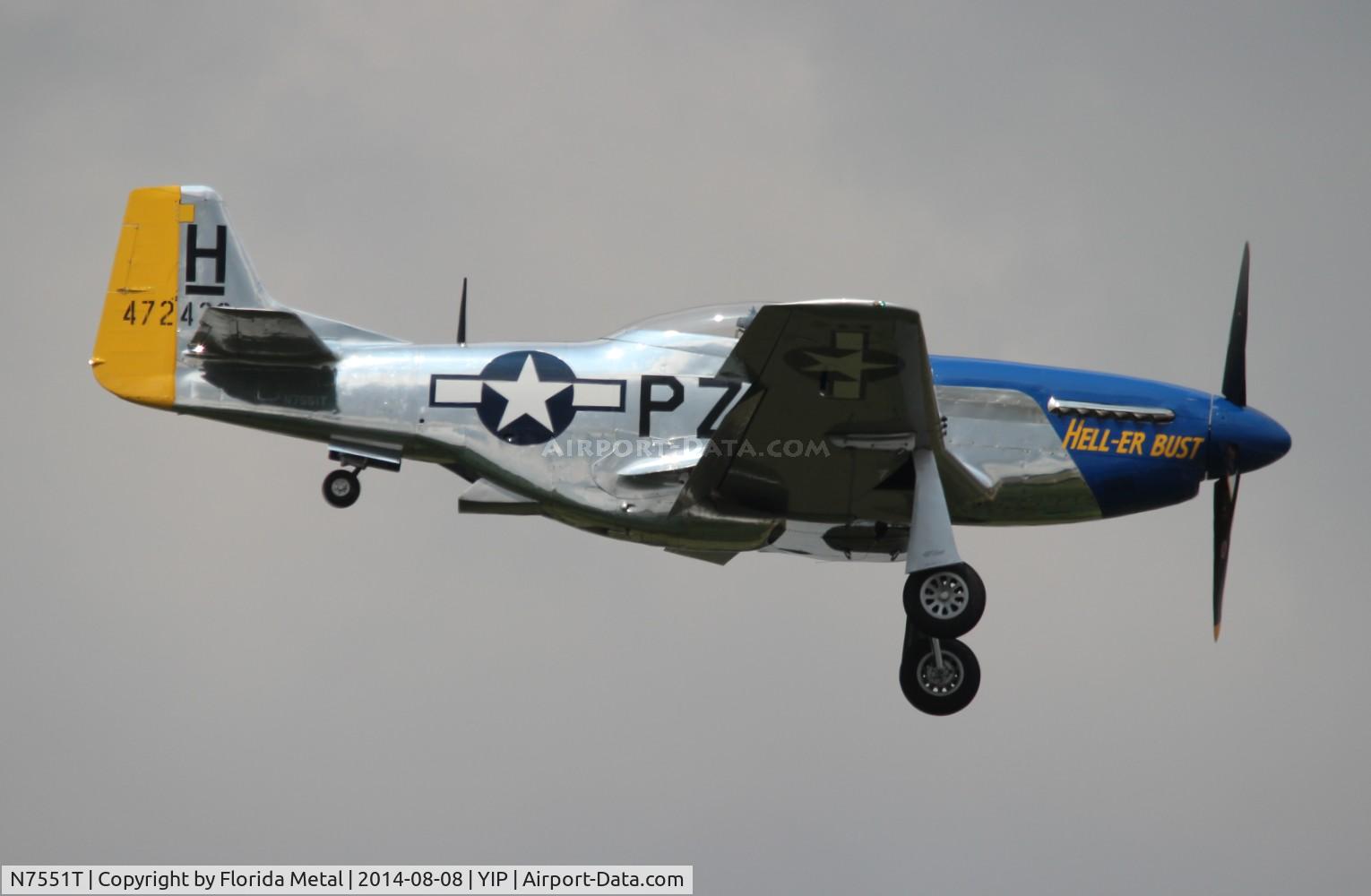 N7551T, 1944 North American P-51D Mustang C/N 122-38997, Hell-er Bust
