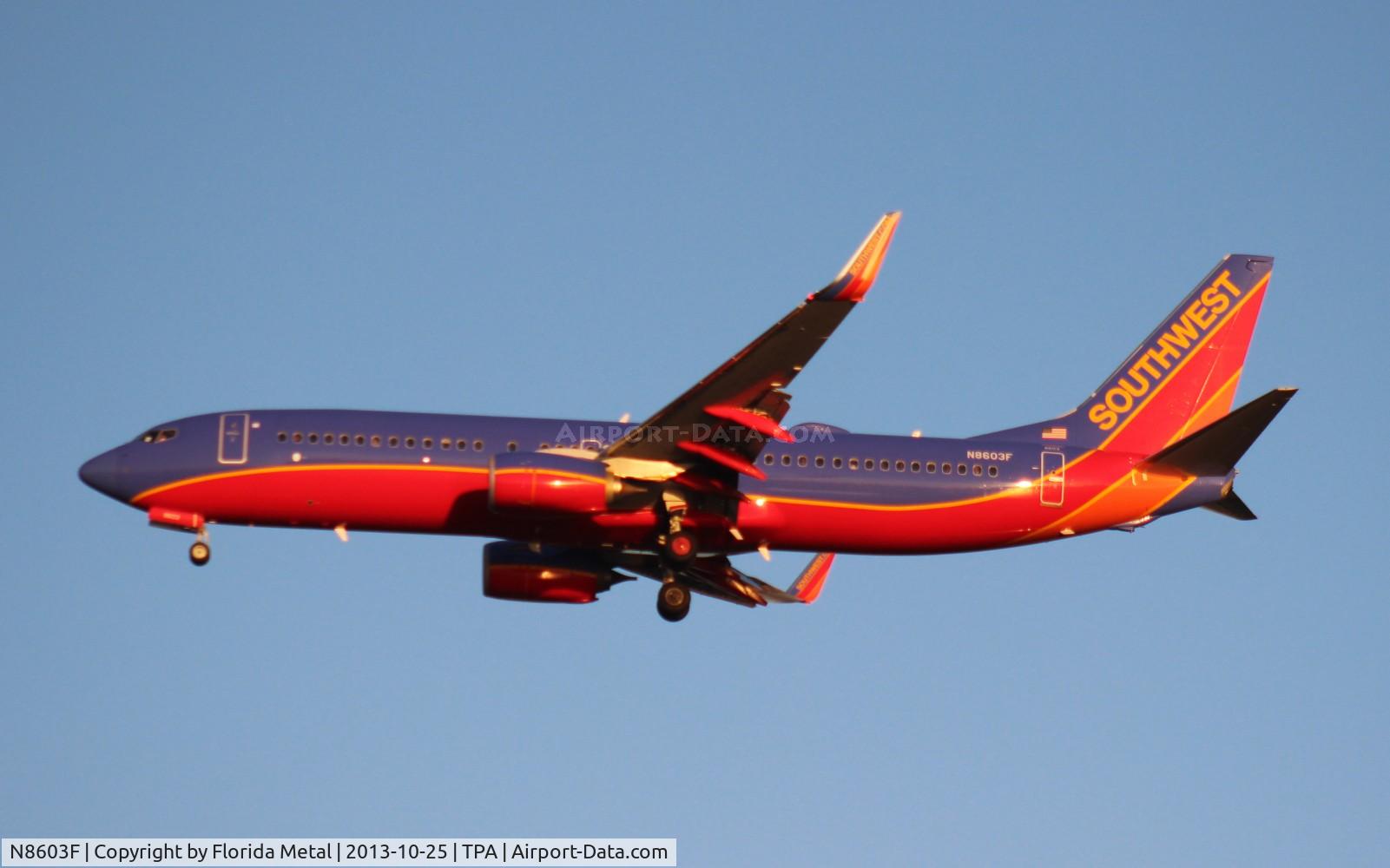 N8603F, 2012 Boeing 737-8H4 C/N 38875, Southwest 737-800