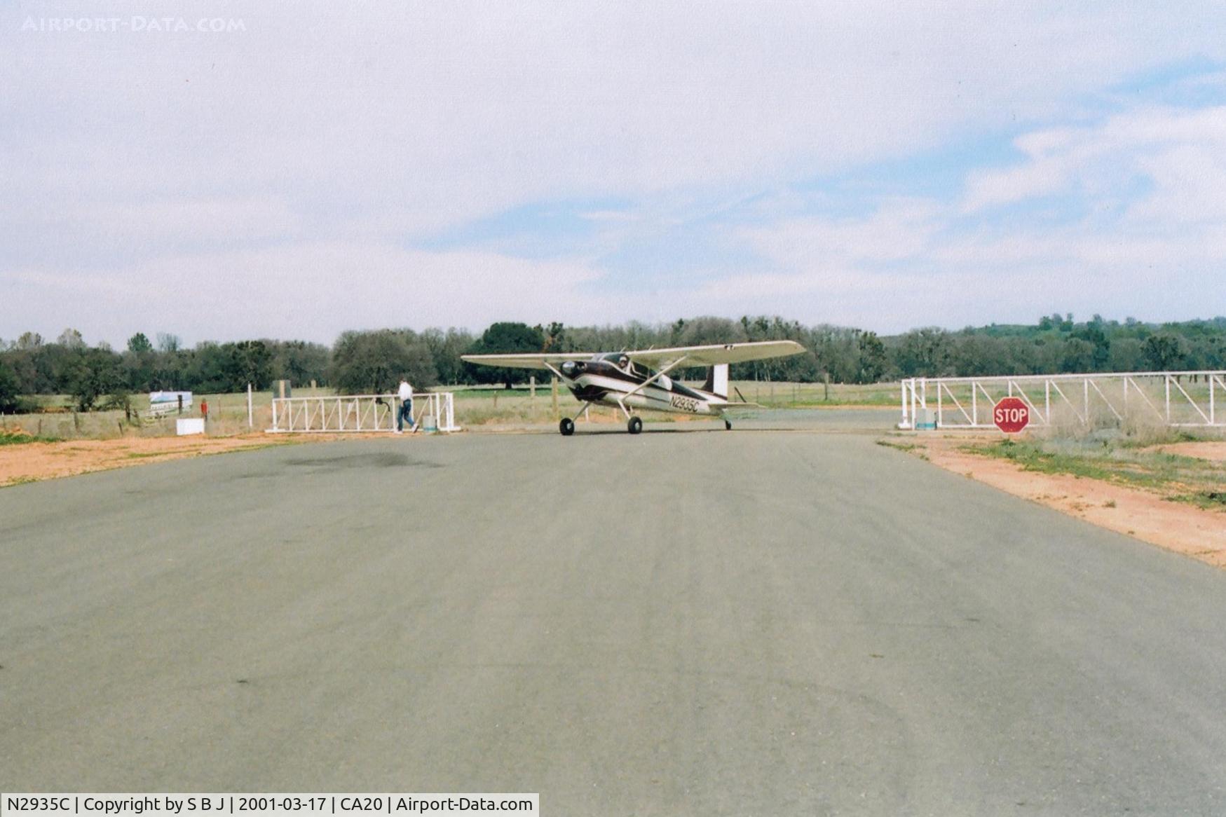 N2935C, 1954 Cessna 180 C/N 30835, 35C after landing at Eagles Nest airport.