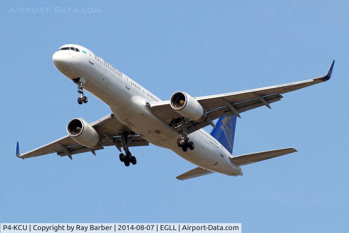 P4-KCU, 1995 Boeing 757-23N C/N 27971, Boeing 757-23N [27971] (Air Astana) Home~G 07/08/2014. On approach 27R.