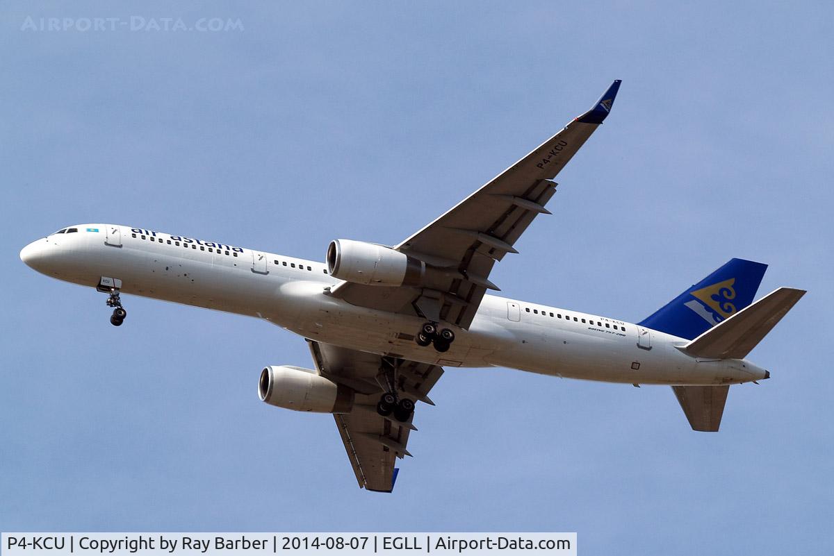 P4-KCU, 1995 Boeing 757-23N C/N 27971, Boeing 757-23N [27971] (Air Astana) Home~G 07/08/2014. On approach 27R.