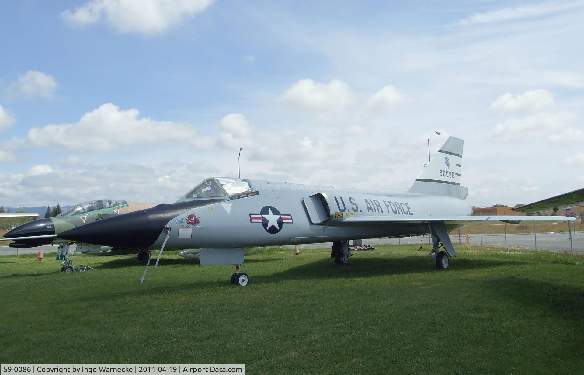 59-0086, 1959 Convair F-106A Delta Dart C/N 8-24-215, Convair F-106A Delta Dart at the Pacific Coast Air Museum, Santa Rosa CA