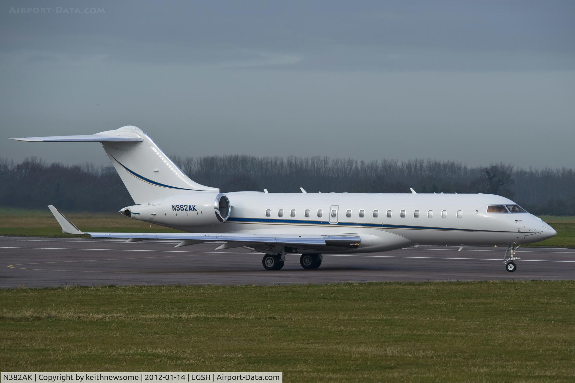 N382AK, 2005 Bombardier BD-700-1A10 Global Express XRS C/N 9181, Nice Visitor !