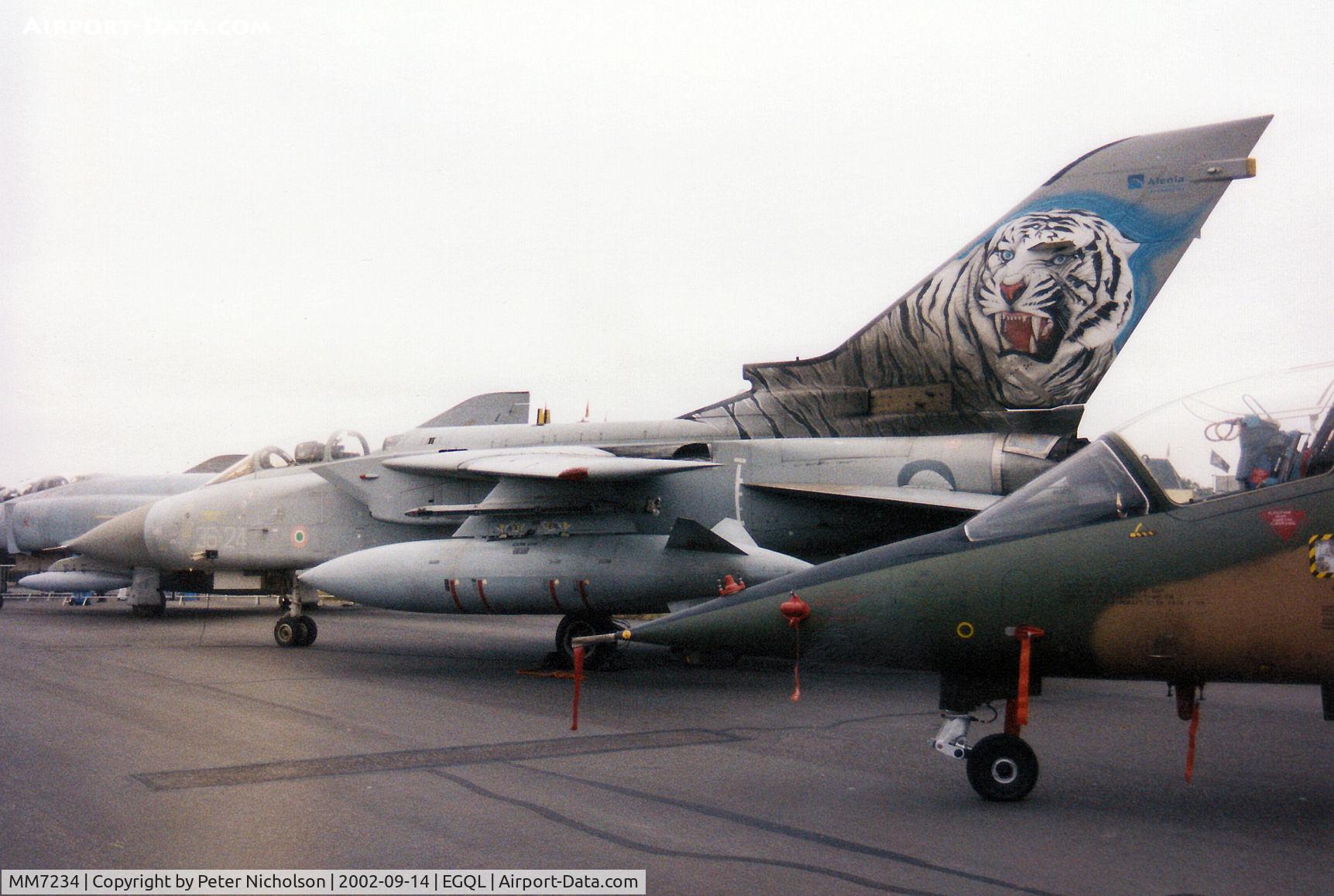 MM7234, 1986 Panavia Tornado ADV C/N 545/AS019/3245, Tornado ADV, callsign India 7210, of 36 Stormo Italian Air Force on display at the 2002 RAF Leuchars Airshow.