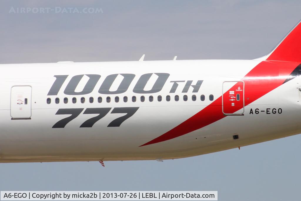A6-EGO, 2012 Boeing 777-31H/ER C/N 35598, 1000 TH 777