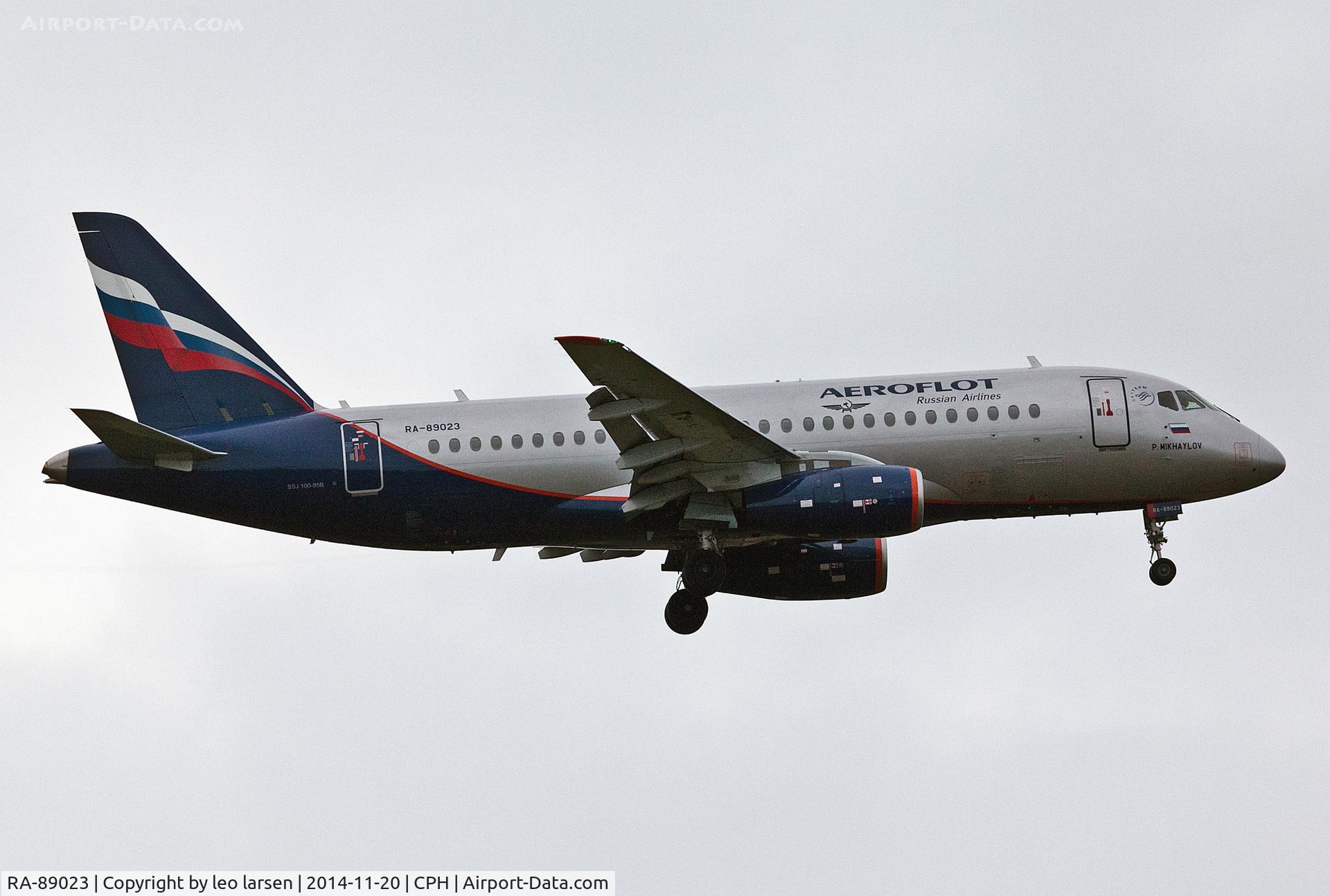 RA-89023, 2013 Sukhoi Superjet 100-95B C/N 95041, Copenhagen Kastrup 20.11.14