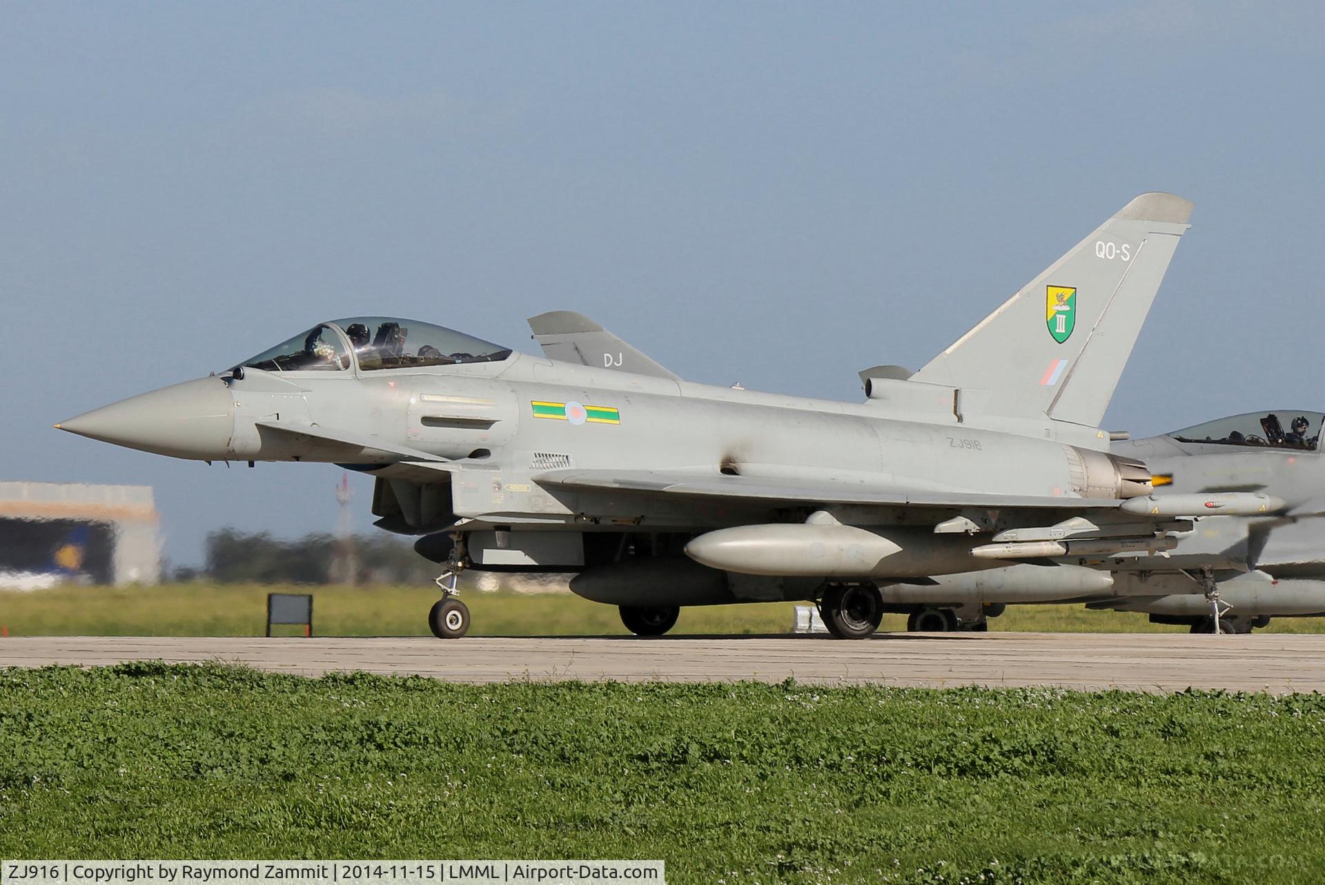 ZJ916, 2005 Eurofighter EF-2000 Typhoon FGR4 C/N 0057/BS007, Eurofighter EF-2000 ZJ916/QO-S of 3Sqd RAF