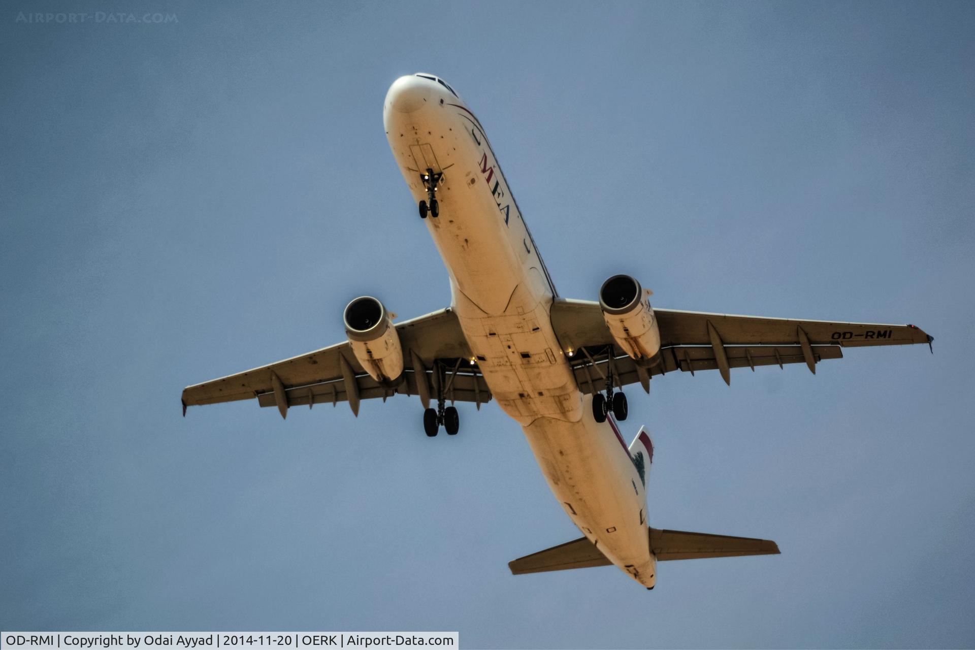 OD-RMI, 2003 Airbus A321-231 C/N 1977, Mideast Airlines Landing in Riyadh Runway 15L