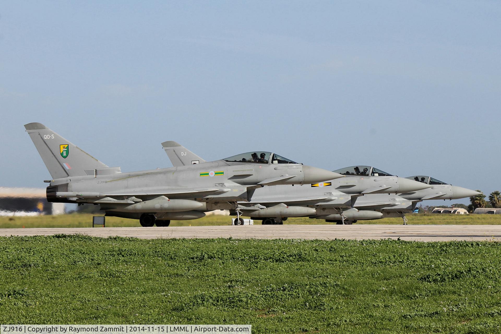ZJ916, 2005 Eurofighter EF-2000 Typhoon FGR4 C/N 0057/BS007, Eurofighters EF-2000 Typhoons FGR4s ZJ916, ZJ919 and ZJ935 RAF