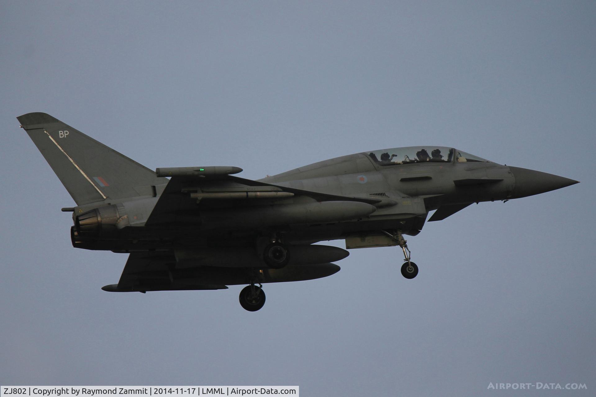 ZJ802, 2003 Eurofighter EF-2000 Typhoon T1 C/N 0011/BT003, Eurofighter EF2000 Typhoon T1 ZJ802/BP of 3Sqd RAF