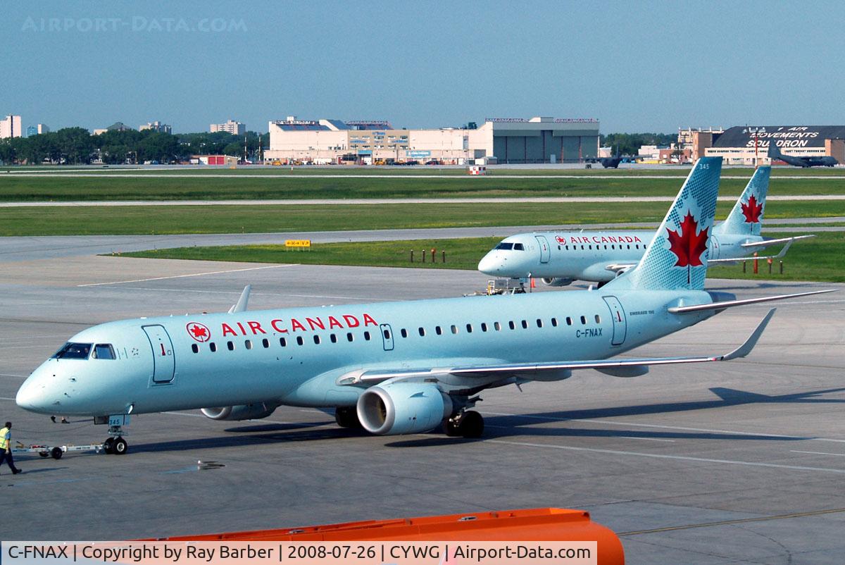 C-FNAX, 2008 Embraer 190AR (ERJ-190-100IGW) C/N 19000151, Embraer Emb-190-100IGW [19000151] (Air Canada) Winnipeg-International~C 26/07/2008