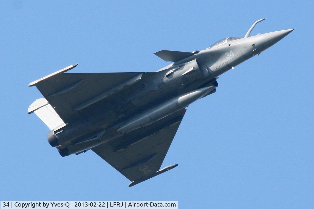 34, Dassault Rafale M C/N 34, French Naval Aviation Dassault Rafale M, Short Approach Rwy 08, Landivisiau Naval Air Base (LFRJ)