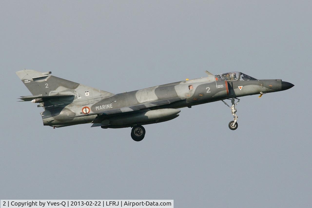 2, Dassault Super Etendard C/N 2, French Naval Aviation Dassault Super Etendard M (SEM), Short Approach Rwy 08, Landivisiau Naval Air Base (LFRJ)