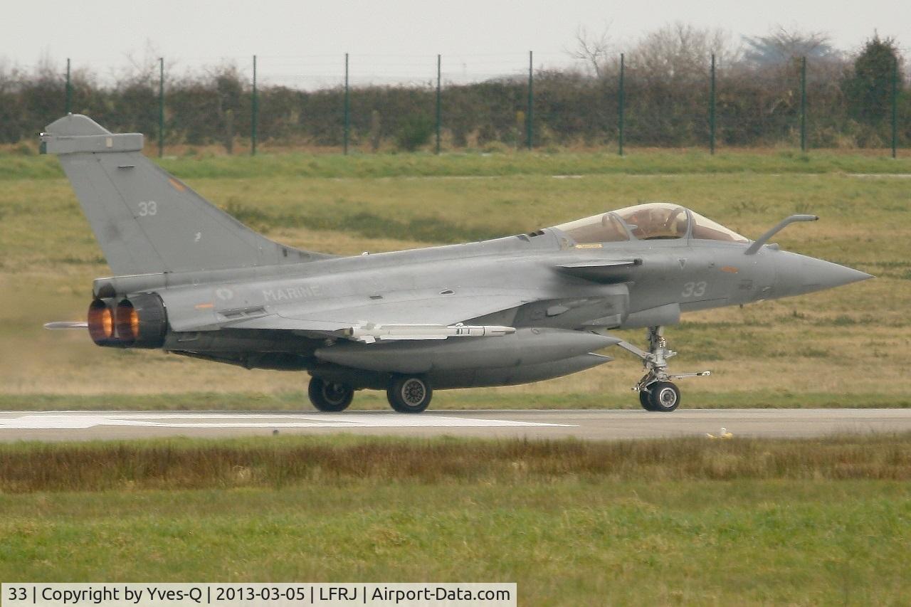 33, Dassault Rafale M C/N 33, French Naval Aviation Dassault Rafale M, Take off rwy 08, Landivisiau Naval Air Base (LFRJ)