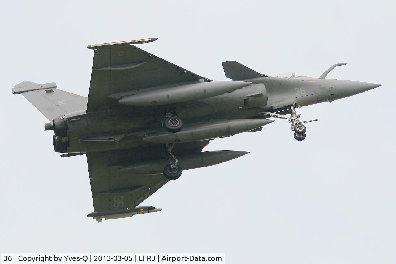36, Dassault Rafale M C/N 36, French Naval Aviation Dassault Rafale M, Short Approach Rwy 08, Landivisiau Naval Air Base (LFRJ)