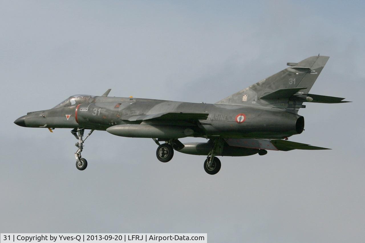 31, Dassault Super Etendard C/N 31, French Naval Aviation Dassault Super Etendard M (SEM), Short Approach Rwy 26, Landivisiau Naval Air Base (LFRJ)