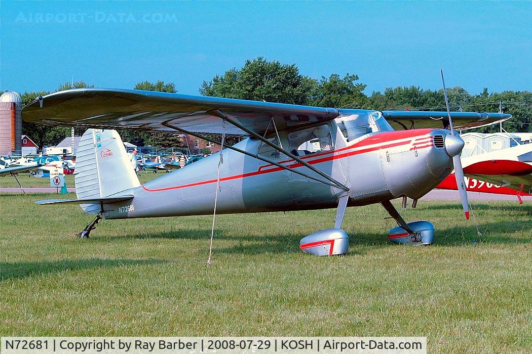 N72681, 1946 Cessna 140 C/N 9857, Cessna 140 [9857] Oshkosh-Wittman Regional~N 29/07/2008