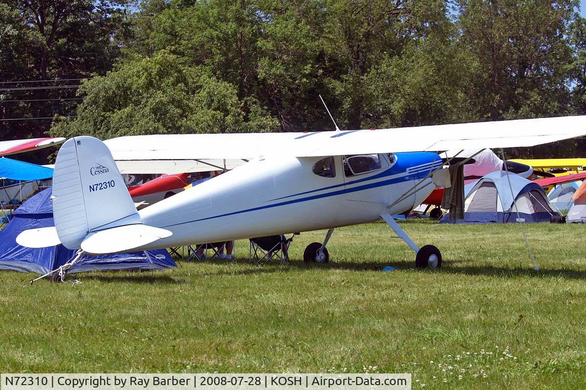 N72310, 1946 Cessna 140 C/N 9487, Cessna 140 [9487] Oshkosh-Wittman Regional~N 28/07/2008