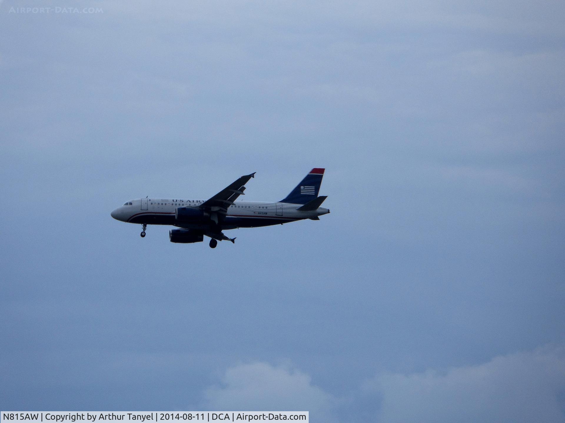 N815AW, 2000 Airbus A319-132 C/N 1323, Landing @ DCA